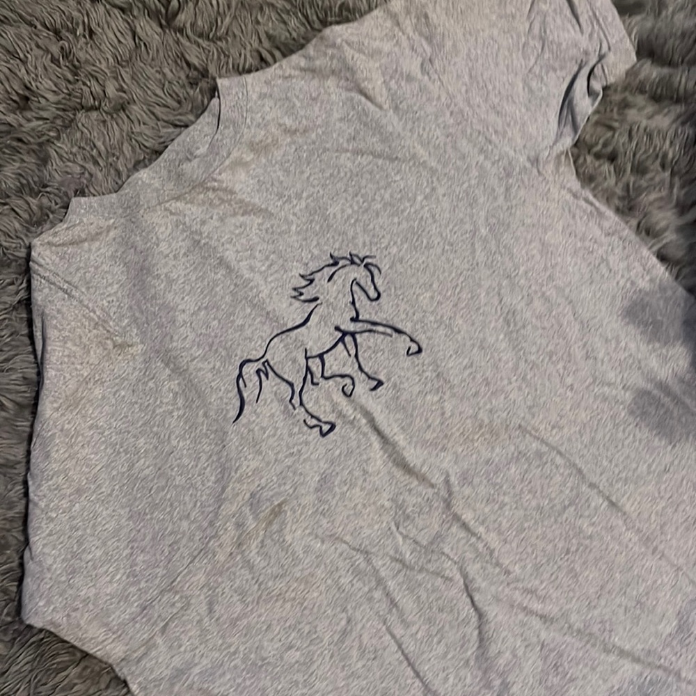 Gray large horse tshirt